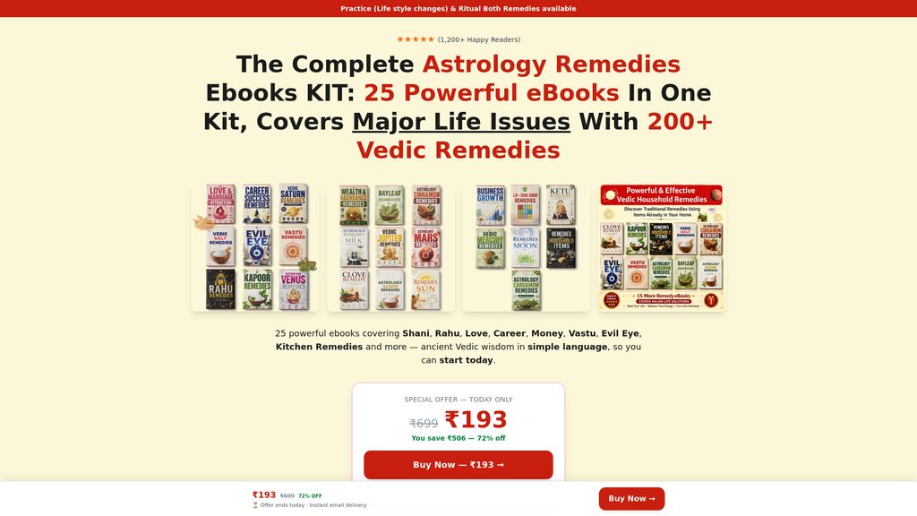 Cover art for Complete Astrology Remedies Ebook Kit