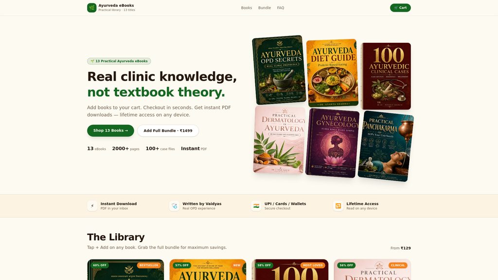 Cover art for Ayurveda eBooks Practical library