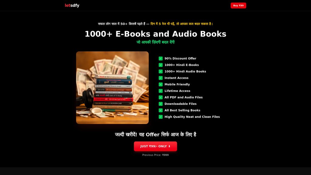 Cover art for 1000+ Hindi E-Books & Audio Books