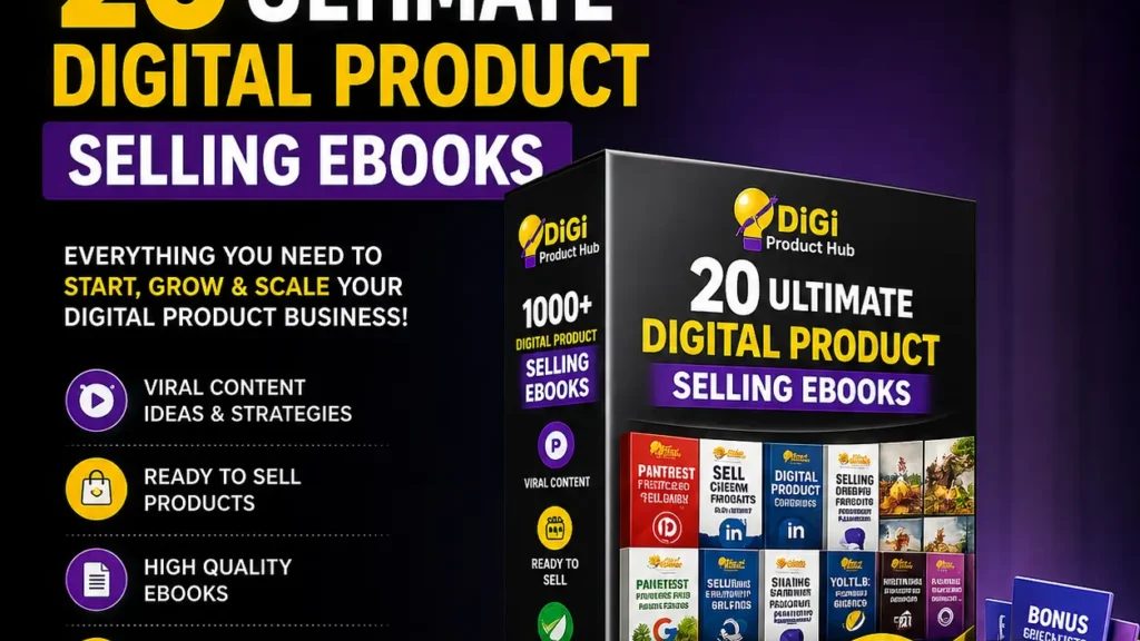 Cover art for Digital Product Selling Master Guide — 20 Ebook Bundle