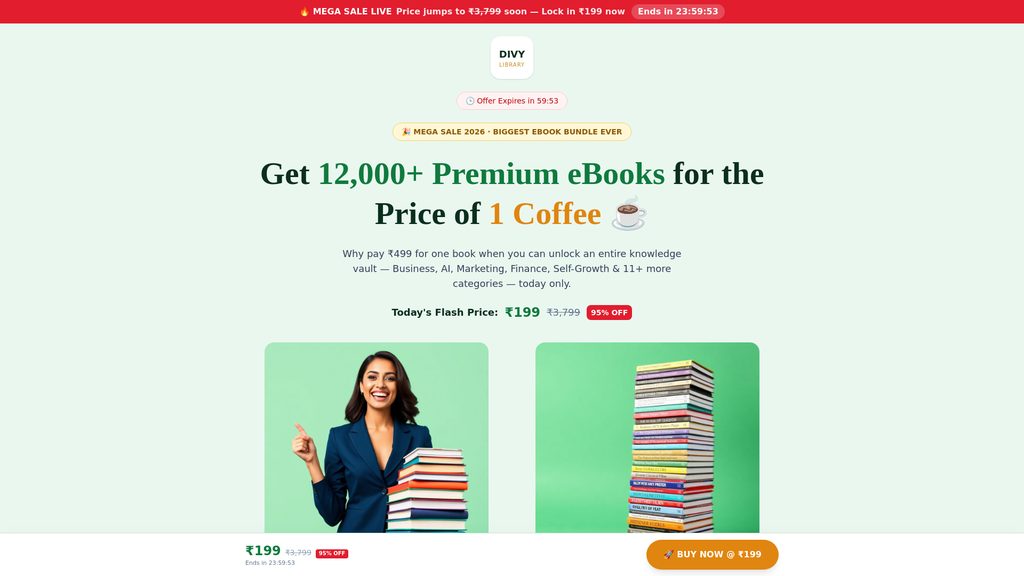 Cover art for Divy Library — 12,000+ Premium eBooks Bundle